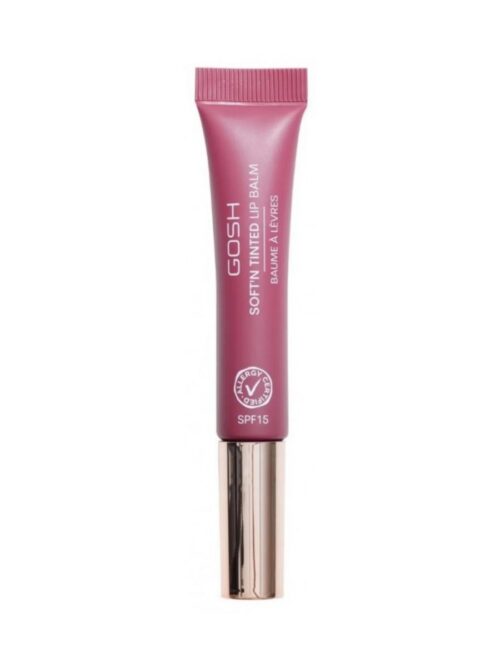 Gosh, Soft'n Tinted, Vegan, Hydrates, Lip Balm, 006, Berry, SPF 15, 8 ml