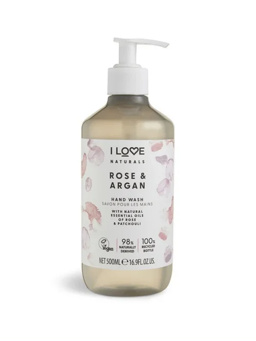 I Love, Naturals Collection, Rose & Argan, Liquid Soap, For Hands, 500 ml