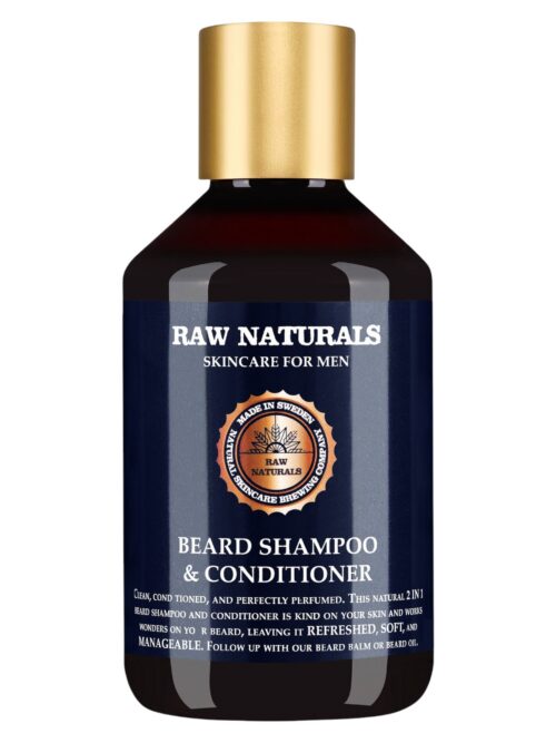 Raw Naturals, Beard Shampoo & Conditioner, 100% vegan, Beard Shampoo, Softness, 250 ml
