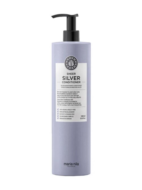 Maria Nila, Sheer Silver, Paraben-Free, Hair Conditioner, Moisturizing, 1000 ml