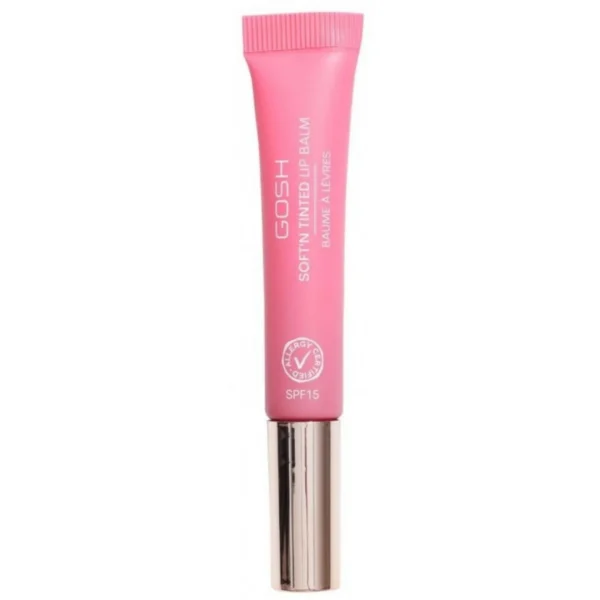 Gosh, Soft'n Clear, Vegan, High-shine, Lip Balm, 005, Pink Rose, SPF 15, 8 ml