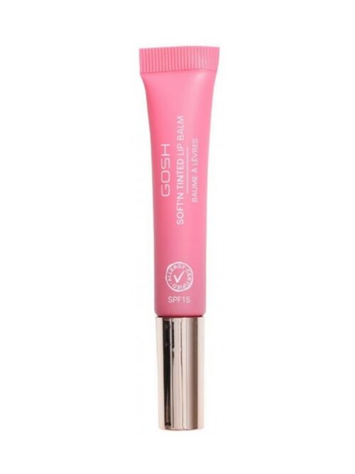 Gosh, Soft'n Clear, Vegan, High-shine, Lip Balm, 005, Pink Rose, SPF 15, 8 ml